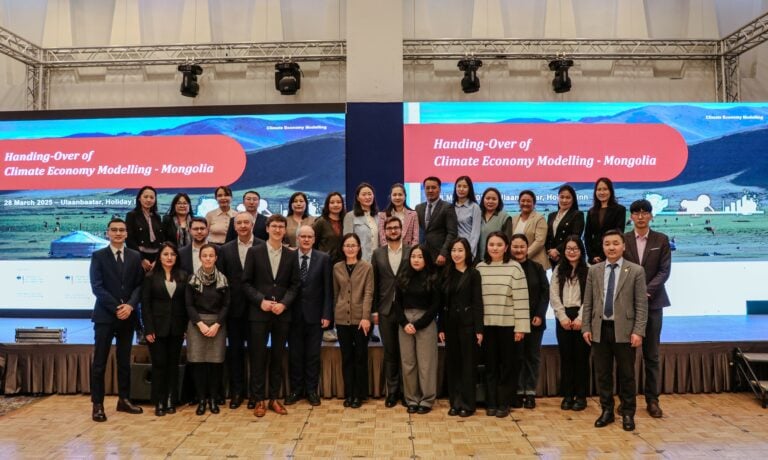 Group photo from the launch event of Mongolia’s Climate Economy Model.